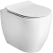 Унитаз приставной AXA Glomp WCFS201401 безободковый, с сиденьем микролифт, белый глянец - 1