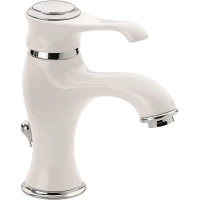 Смеситель для раковины Emmevi Tiffany 6003/BC с донным клапаном, хром/белый  