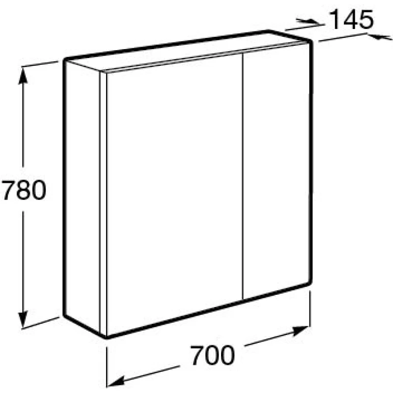 Комплект мебели белый глянец/антрацит 70 см Roca Ronda ZRU9302964 + 327471000 + ZRU9302969
