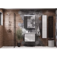 Комплект мебели белый глянец/антрацит 70 см Roca Ronda ZRU9302964 + 327471000 + ZRU9302969