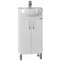 Тумба с раковиной белый глянец 40 см Санта Сити 101203 + MAHGO40