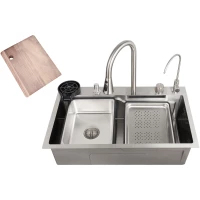 Кухонная мойка Zorg ZM 7546 75x46 см, многофункциональная, нержавеющая сталь