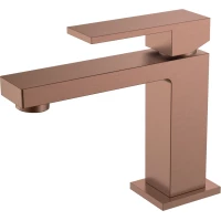 Смеситель для раковины Boheme Qubic 471-BRB бронза матовая