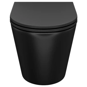 Изображение товара унитаз подвесной iddis calipso calr3bmi25 безободковый, с сиденьем микролифт, черный матовый