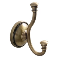 Крючок Grampus Alfa GR-9505 двойной, для ванны, бронза