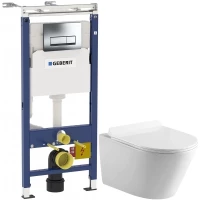 Комплект подвесной унитаз MEER MR-2102 + система инсталляции Geberit 458.125.21.1