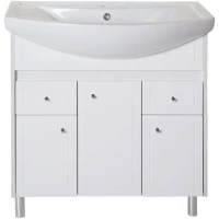 Тумба с раковиной белое дерево 80 см ASB-Mebel Орхидея