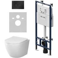 Комплект подвесной унитаз Am.Pm Like + система инсталляции Am.Pm MasterFit Pro C L IS100138.801900