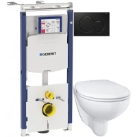 Комплект подвесной унитаз Grohe Bau Ceramic 39351000 + система инсталляции Geberit 111.362.00.5 + 115.770.DW.5