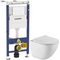 Комплект подвесной унитаз BelBagno Amanda BB051CHR + BB051SC + система инсталляции Geberit 458.125.11.1
