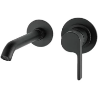 Смеситель для раковины Webert DoReMi DR830606560 встраиваемый, без донного клапана, черный матовый