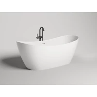 Ванна из литьевого мрамора Salini S-Stone Noemi 101722M 170,5x75,5 см, отдельностоящая, белый матовый