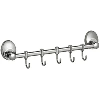 Планка с крючками Haiba HB1615-5 для ванны, хром