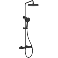 Душевая система Vincea Rondo VSFS-1R1MB 228 мм, со смесителем, черный матовый