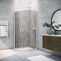 Душевой уголок Vegas Glass ZS-F NOVO h2000 120*110 01 07 120x110 см, профиль белый, стекло графитовое