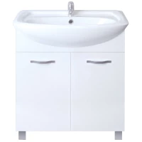 Тумба под раковину 1Marka Вита У50109 60,4 см, напольная, белый глянец