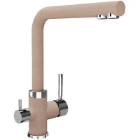 Смеситель для кухни Florentina Арес 333.19H.2123.107 с подключением к фильтру, хром/песочный
