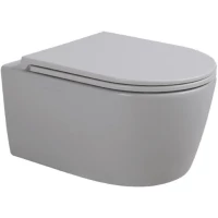 Унитаз подвесной Avimano Ambition 1000053 безободковый, с сиденьем микролифт, серый матовый