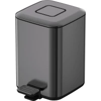 Мусорное ведро Boheme 10948-GM 7л, с педалью, графит матовый