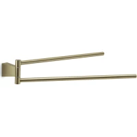 Полотенцедержатель Gedy Tonale TN23(88) 42 см, поворотный, двойной, золотой матовый