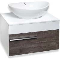 Тумба железный камень/белый 65 см Runo Вудлайн 00-00001341