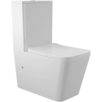 Унитаз-компакт Aqueduto Macio AQDSMAC10 безободковый, с сиденьем микролифт, белый глянец