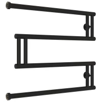 Полотенцесушитель водяной 500x650 черный матовый Сунержа High-Tech+ model 