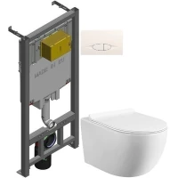 Комплект подвесной унитаз MEER MR-2100 + система инсталляции Jacob Delafon E29025-NF + E29026-01R