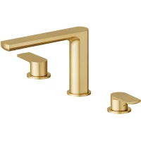 Смеситель для раковины Newform Haka 72000.59.097 без донного клапана, золотой матовый