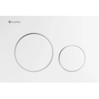 Кнопка смыва Knotlor Sphere BIS104WYC для инсталляции, белый матовый/хром/белый матовый