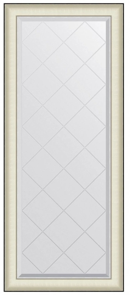 Зеркало 64x154 см белая кожа с хромом Evoform Exclusive-G BY 4568 зеркало 79x106 см вензель бронзовый evoform exclusive g by 4206