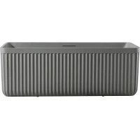 Ванна из литьевого мрамора AltroBagno Cinzia AltroBagnoCinzia090109CementGrey 170x75 см, отдельностоящая, серый цемент