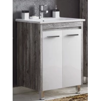 Тумба белый глянец/антик 72 см Corozo Лорена SD-00000355