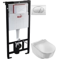 Комплект подвесной унитаз Jacob Delafon Odeon Rive Gauche EDR102-00 + E24889-00 + система инсталляции AlcaPlast AM101/11203:1RUSSETM71