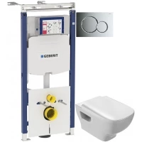 Комплект подвесной унитаз Jacob Delafon Struktura EDE102-00 + E70024-00 + система инсталляции Geberit 111.362.00.5 + 115.770.21.5