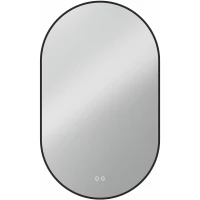 Зеркало Vincea VLM-3AU900B-2 50x90 см, с LED-подсветкой, сенсорным выключателем, диммером, антизапотеванием, черный