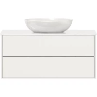 Тумба под раковину Belux Джаз НП 110-02 4810924283078 112 см, подвесная, со столешницей, белый глянец