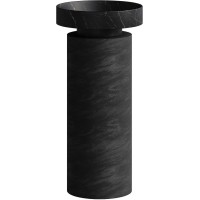 Раковина Boheme Sole Corian Nero Marquina 801-NM + 801-Base-NM 40x40 см, напольная, черный мрамор