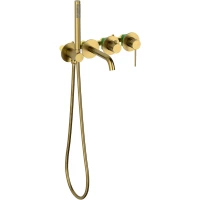Смеситель для ванны Timo Saona 2314/20YSM встраиваемый, с душевым гарнитуром, темное золото матовый