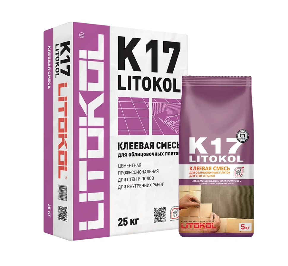 Клей Litokol клеевая смесь для плитки K17 LITOKOL  5кг.