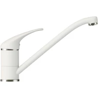 Смеситель для кухни белый хлопок Polygran Низкий 660694