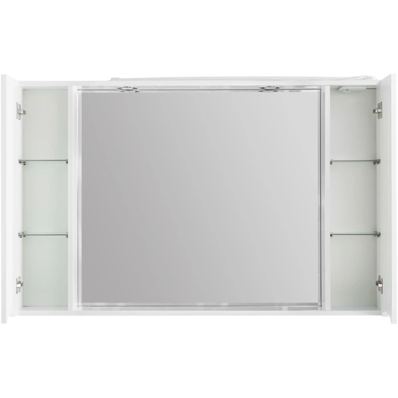 Зеркальный шкаф 120x75 см Bianco Lucido BelBagno Marino MARINO-SPC-1200/750-2A-BL-P