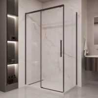 Душевой уголок Vincea Stella VSR-1ST9011CLB 110x90 см, профиль черный матовый, стекло прозрачное