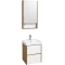 Комплект мебели белый глянец/дуб рустикальный 45 см Акватон Сканди 1A251601SDZ90 + 1WH501630 + 1A252002SDZ90 - 3