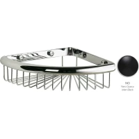 Полка для ванной Sanibano H220/MB 16x16 см, угловая, черный матовый