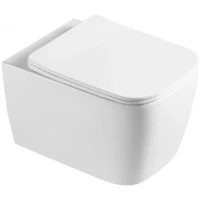 Унитаз подвесной Esbano Tiron-C ESUPTIROCW безободковый, с сиденьем микролифт, белый