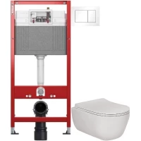 Комплект подвесной унитаз Berges Ego XL 082118 + система инсталляции Tece 9400413