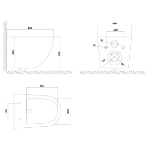 Изображение товара подвесной безободковый унитаз с сиденьем микролифт olive’s plaza pl30116dp