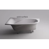 Ванна из литьевого мрамора Astra-Form Селена Solid Surface 01010080 170x100 см L, угловая, белый матовый
