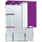 Зеркальный шкаф 75x100,3 см фиолетовый глянец/белый глянец R Bellezza Эйфория 4619113001413 - 1